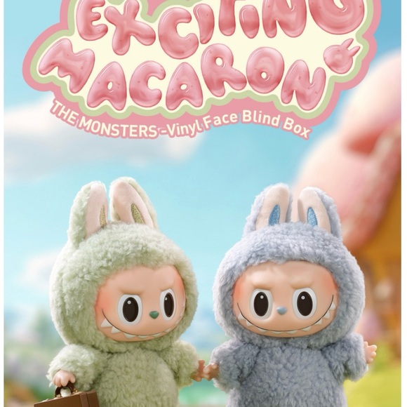 AUTHENTIC POP MART THE MONSTER EXCITING MACARON LABUBU VINYL FACE - Picture 10 of 13